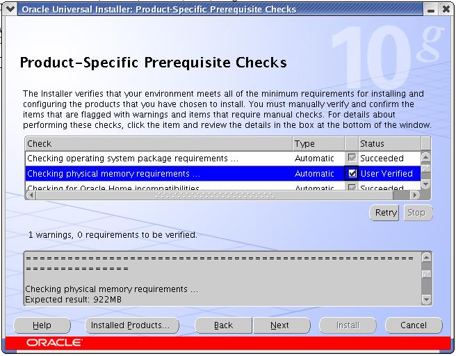 Pre-requisite Check