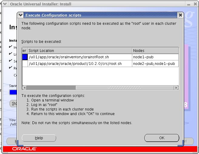 Execute Configuration scripts