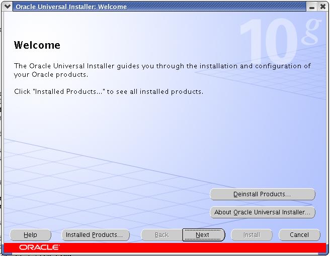welcome screen